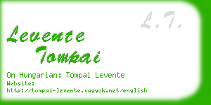 levente tompai business card